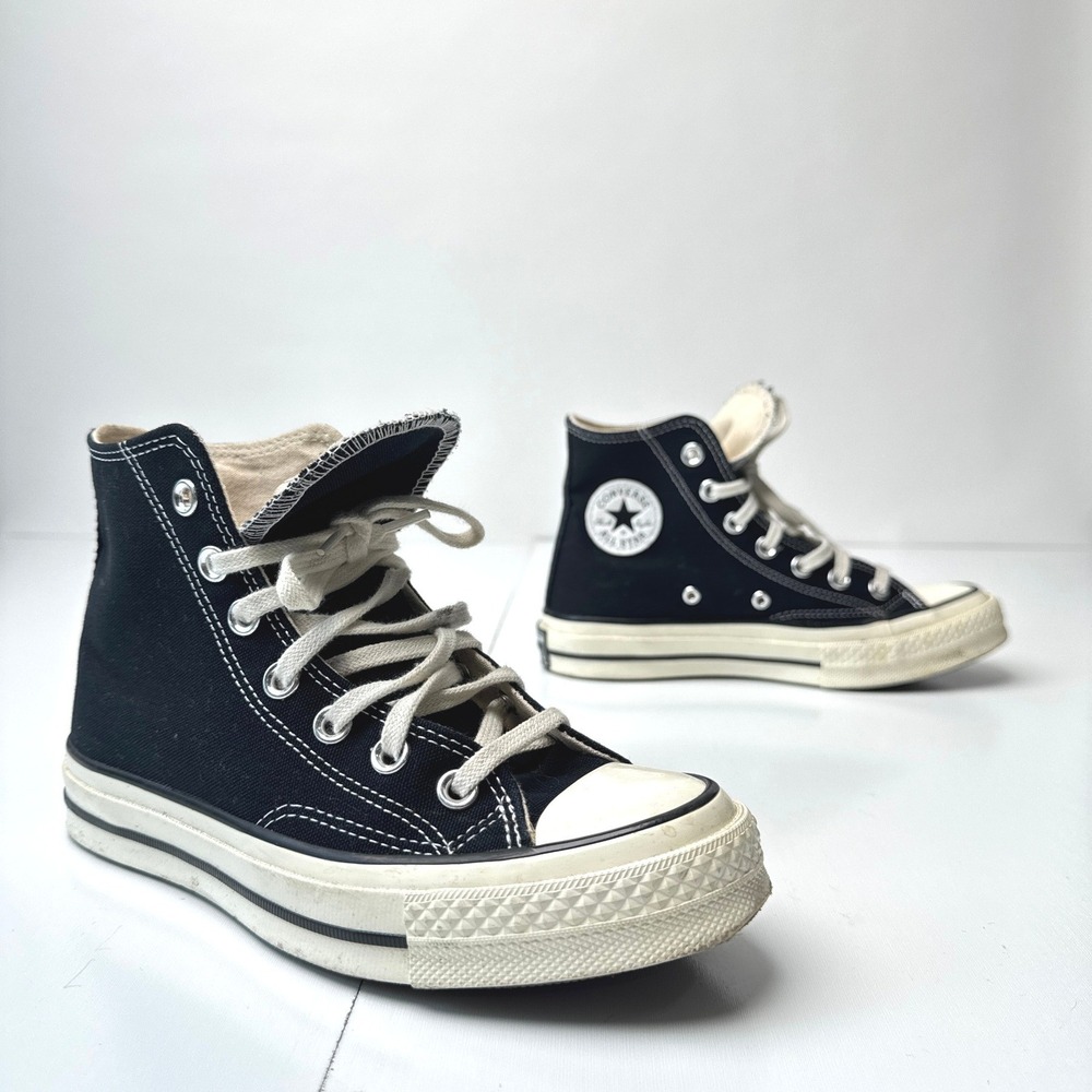 Converse Chuck 70 High Top Black Canvas Sneakers 162050C Womens 5.5
